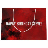 Abstracte feestdag in de moderne zwarte en rode ar groot cadeauzakje (Voorkant)