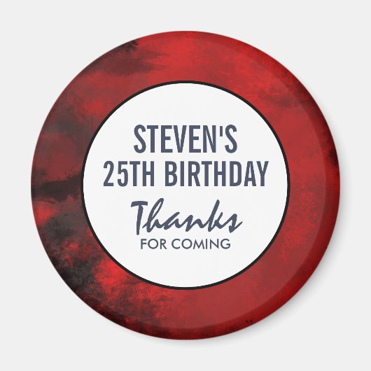 Abstracte feestdag in de moderne zwarte en rode ar magneet (Voorkant)