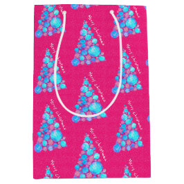 Abstracte feestdag met prettige kerstdagen in de P Medium Cadeauzakje