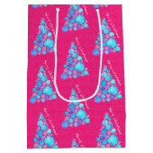 Abstracte feestdag met prettige kerstdagen in de P Medium Cadeauzakje (Achterkant)