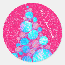 Abstracte feestdag met prettige kerstdagen in de P Ronde Sticker