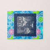 Abstracte feestdagen Vrolijk kerstfeest Nieuwjaar Legpuzzel (Horizontaal)