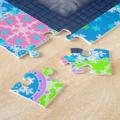 Abstracte feestdagen Vrolijk kerstfeest Nieuwjaar Legpuzzel (Zijkant)