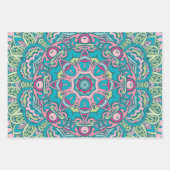 Abstracte feestvreugde: naadloos feestelijk inpakpapier vel (Voorkant 3)