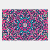 Abstracte feestvreugde: naadloos feestelijk inpakpapier vel (Voorkant 3)