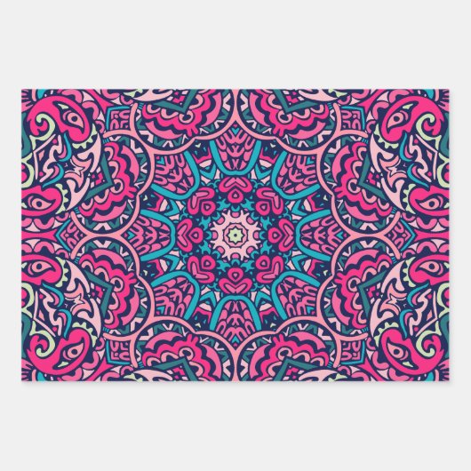 Abstracte feestvreugde: naadloos feestelijk inpakpapier vel (Voorkant 2)