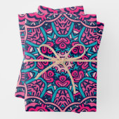 Abstracte feestvreugde: naadloos feestelijk inpakpapier vel (In situ)