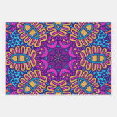 Abstracte feestvreugde: naadloos feestelijk inpakpapier vel (Voorkant)