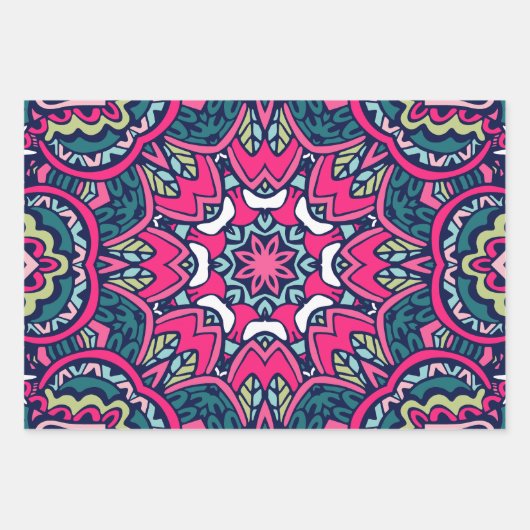 Abstracte feestvreugde: naadloos feestelijk inpakpapier vel (Voorkant 2)