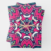 Abstracte feestvreugde: naadloos feestelijk inpakpapier vel (In situ)