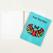 Abstracte felgekleurde scarabeetkever Aqua Blue Planner (Display)