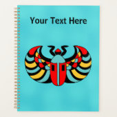 Abstracte felgekleurde scarabeetkever Aqua Blue Planner (Voorkant)
