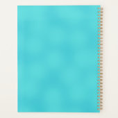 Abstracte felgekleurde scarabeetkever Aqua Blue Planner (Achterkant)