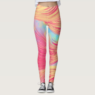 abstracte feniksveren leggings