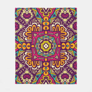 Abstracte festische kleurrijke etnische stammenjac fleece deken