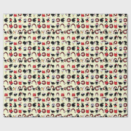 Abstracte festiviteiten: Dierlijk geïnspireerd Ker Cadeaupapier