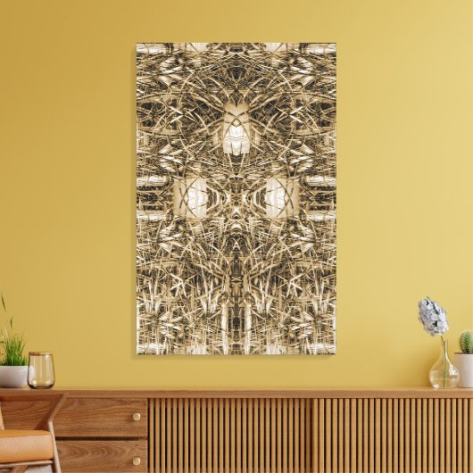 Abstracte fictieve constructie canvas afdruk (Insitu (Woonkamer))