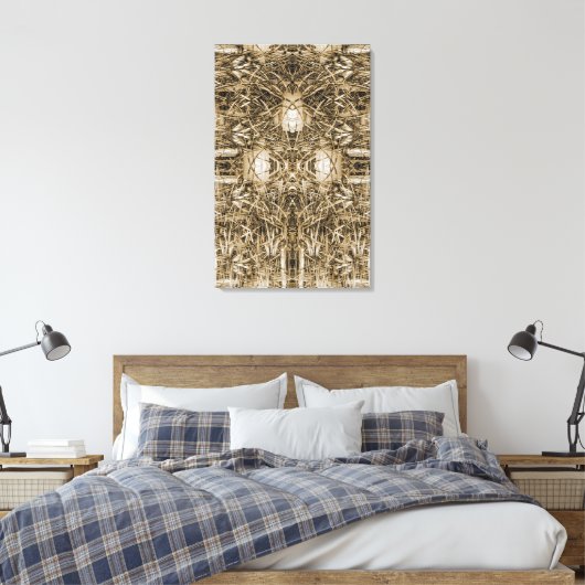 Abstracte fictieve constructie canvas afdruk (Insitu (Slaapkamer))