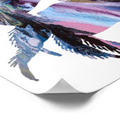 Abstracte Fiddler Crab silhouette Poster (Hoek)