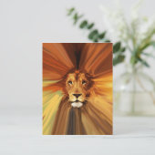 Abstracte Fierce Lion Briefkaart (Staand voorkant)