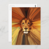 Abstracte Fierce Lion Briefkaart (Voorkant / Achterkant)