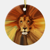 Abstracte Fierce Lion Keramisch Ornament (Voorkant)