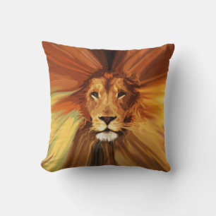 Abstracte Fierce Lion Kussen
