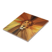 Abstracte Fierce Lion Tegeltje (Zijkant)