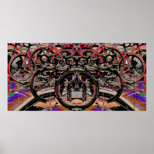 Abstracte fietsen (Britse rondleiding 2010) Poster