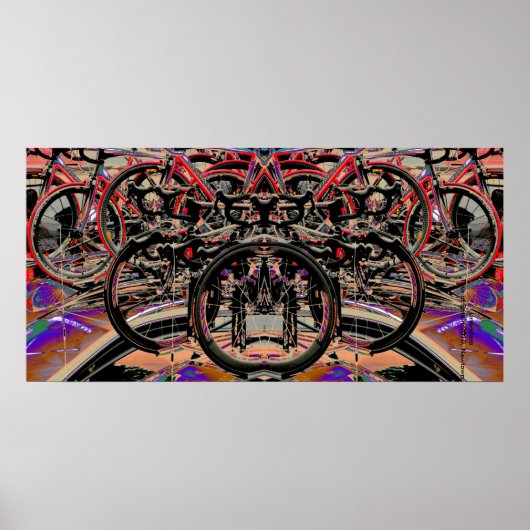 Abstracte fietsen (Britse rondleiding 2010) Poster (Voorkant)