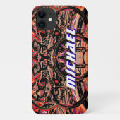 Abstracte fietsen en Jouw naam Case-Mate iPhone Case (Achterkant)