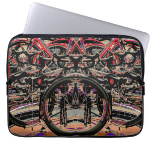 Abstracte fietsen laptop sleeve