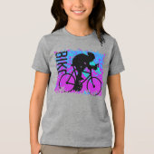 Abstracte fietser Racer Tri-Blend Shirt (Voorkant)