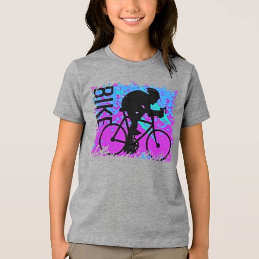 Abstracte fietser Racer Tri-Blend Shirt (Voorkant)