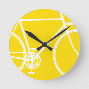 Abstracte fietskast ronde klok