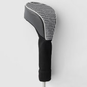 Abstracte figuren zwart-wit golfheadcover (Schuin)