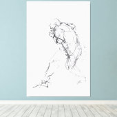 Abstracte figuur in bewegingsschets - canvas afdruk (Insitu (Houten vloer))