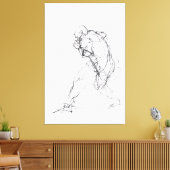 Abstracte figuur in bewegingsschets - canvas afdruk (Insitu (Woonkamer))