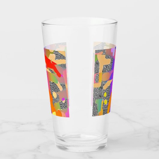 ABSTRACTE FIGUUR MET RODE HOOFDDRESS GLAS (Links)