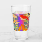 ABSTRACTE FIGUUR MET RODE HOOFDDRESS GLAS (Voorkant)