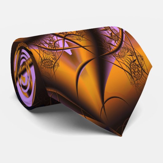 Abstracte fijne fractale draaiwieg stropdas (Opgerold)