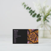 Abstracte fijne fractale draaiwieg visitekaartje (Staand voorkant)