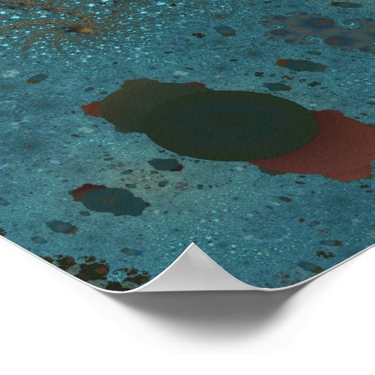 Abstracte fijne kunstfractie op afstand poster (Hoek)