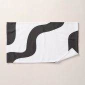 Abstracte film met zwarte & witte golven Moderne A Bad Handdoek (Handdoek)