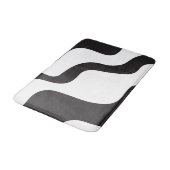 Abstracte film met zwarte & witte golven Moderne A Badmat (Gekanteld)
