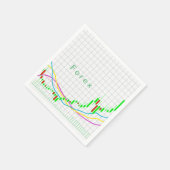 Abstracte financiële grafiek servet (Hoek)