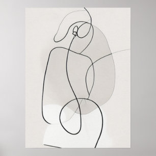 Abstracte Fine Line zonder titel. 2114 Poster