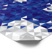 Abstracte Finse vlag, Finse kleuren Poster (Hoek)