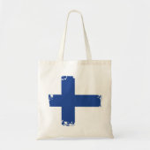 Abstracte Finse vlag, Finse kleuren Tote Bag (Voorkant)