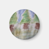 Abstracte Fir Trees Magnet (Voorkant)